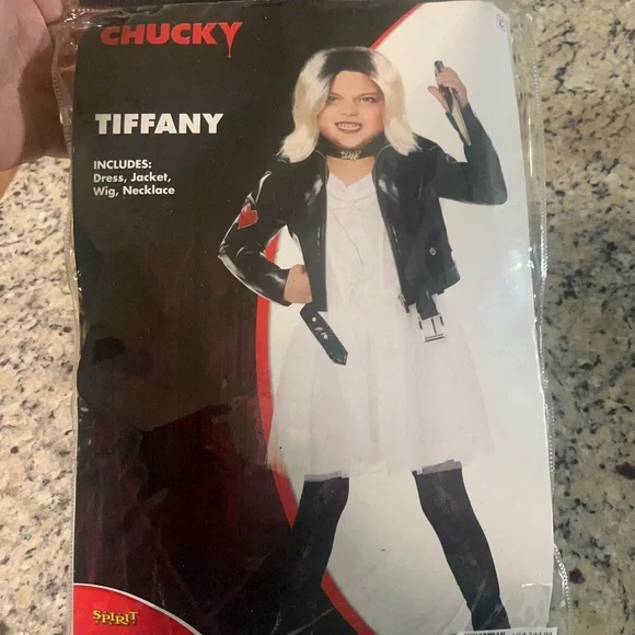 Spirit Chucky Tiffany Kids Costume - Black and White - Picture 1 of 9